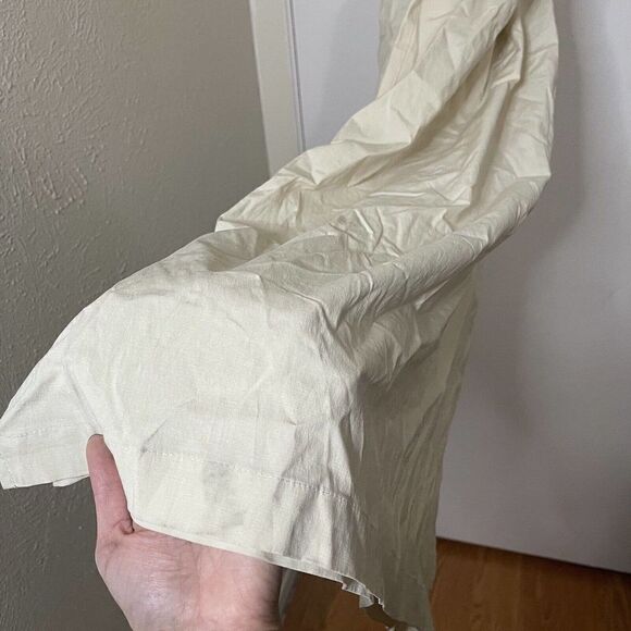 NWT Samsoe Samsoe Holly Dress tan cutout midi side slit size US Large $250 - Picture 11 of 11